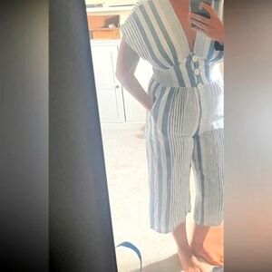 Angie Cotton Nautical Romper / Jumpsuit – Size M (Stretch Fit)